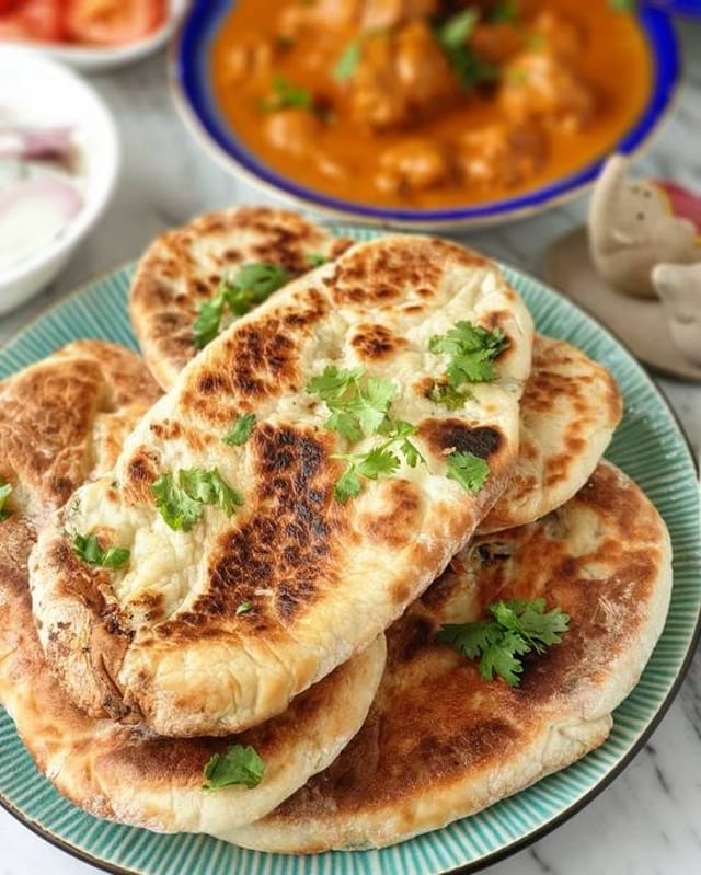 Cheese and Onion Naan.